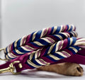 Halsband bordeaux/blau