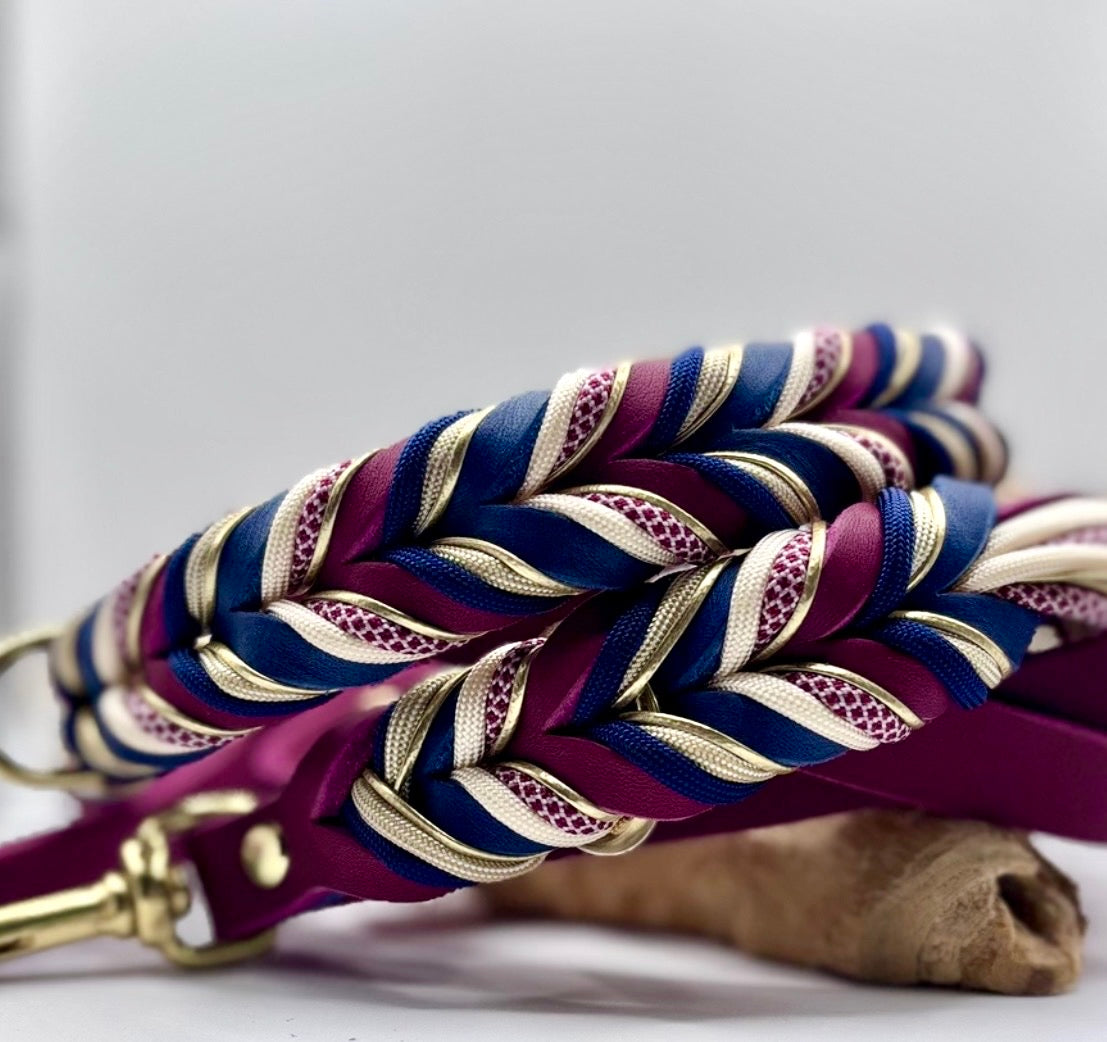 Halsband bordeaux/blau