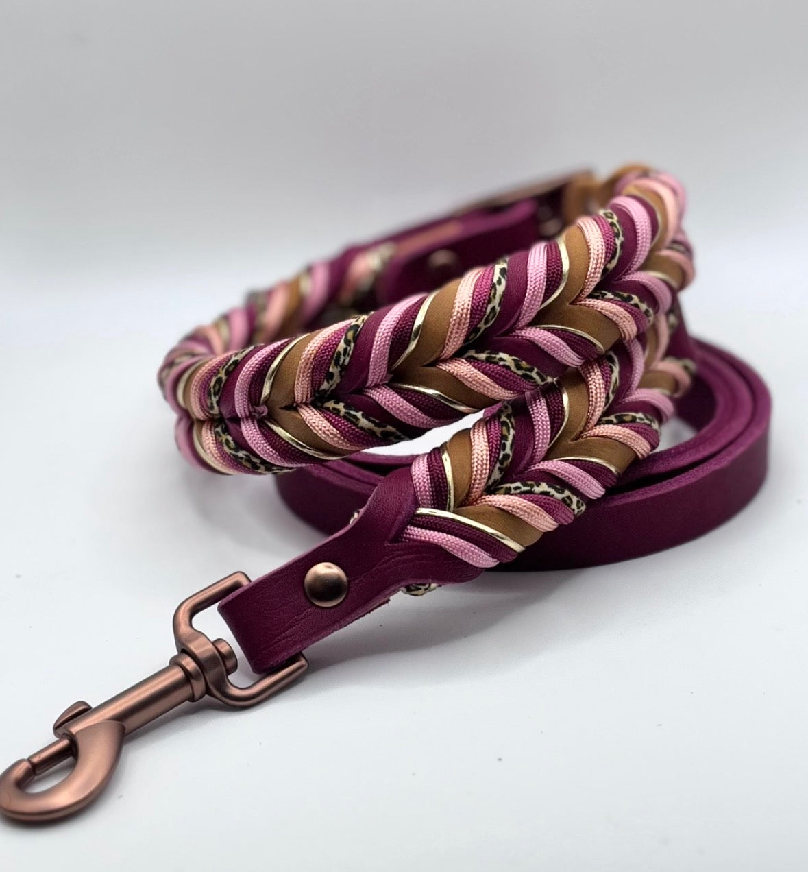Halsband Leo bordeaux