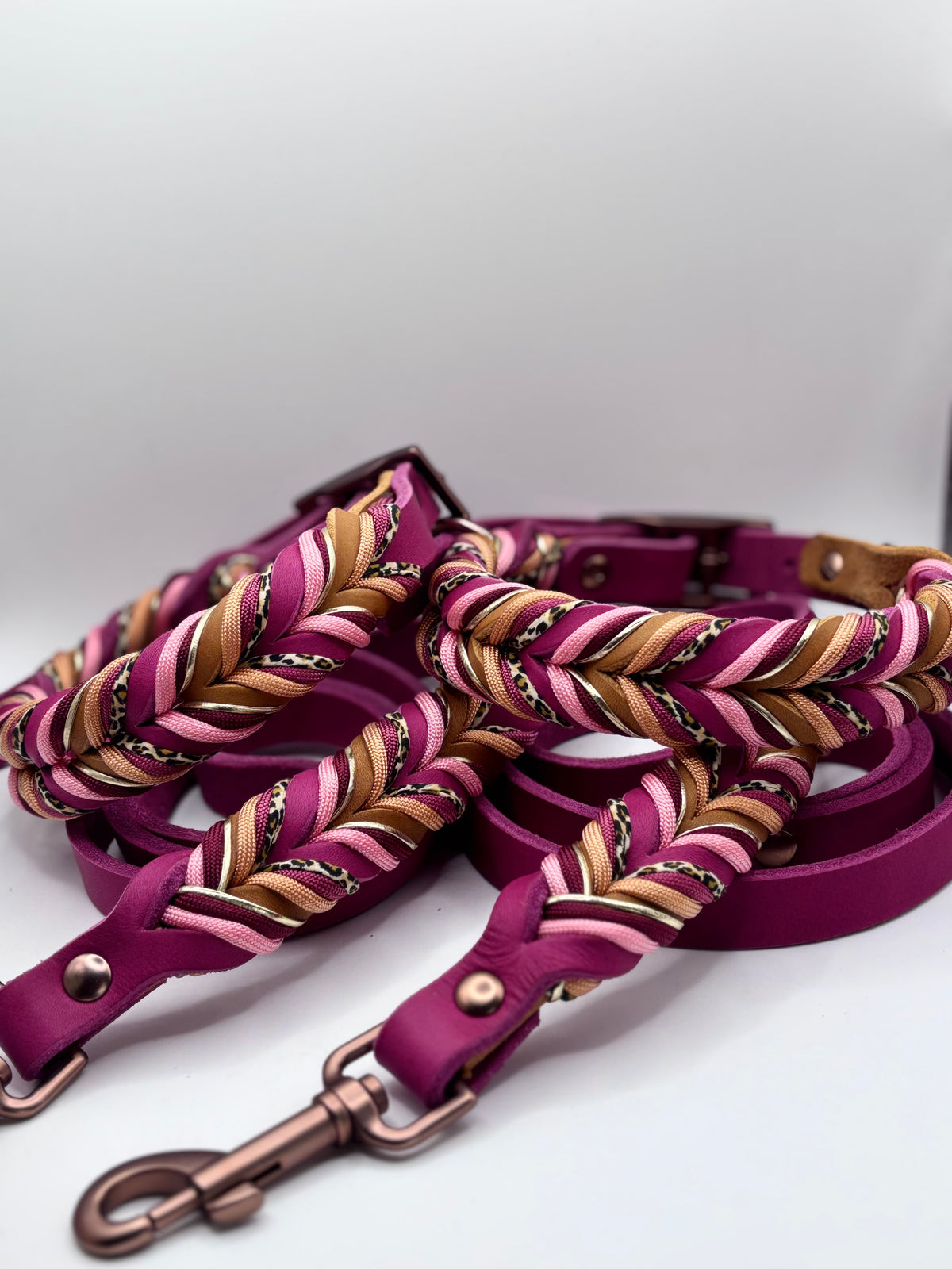 Halsband Leo bordeaux